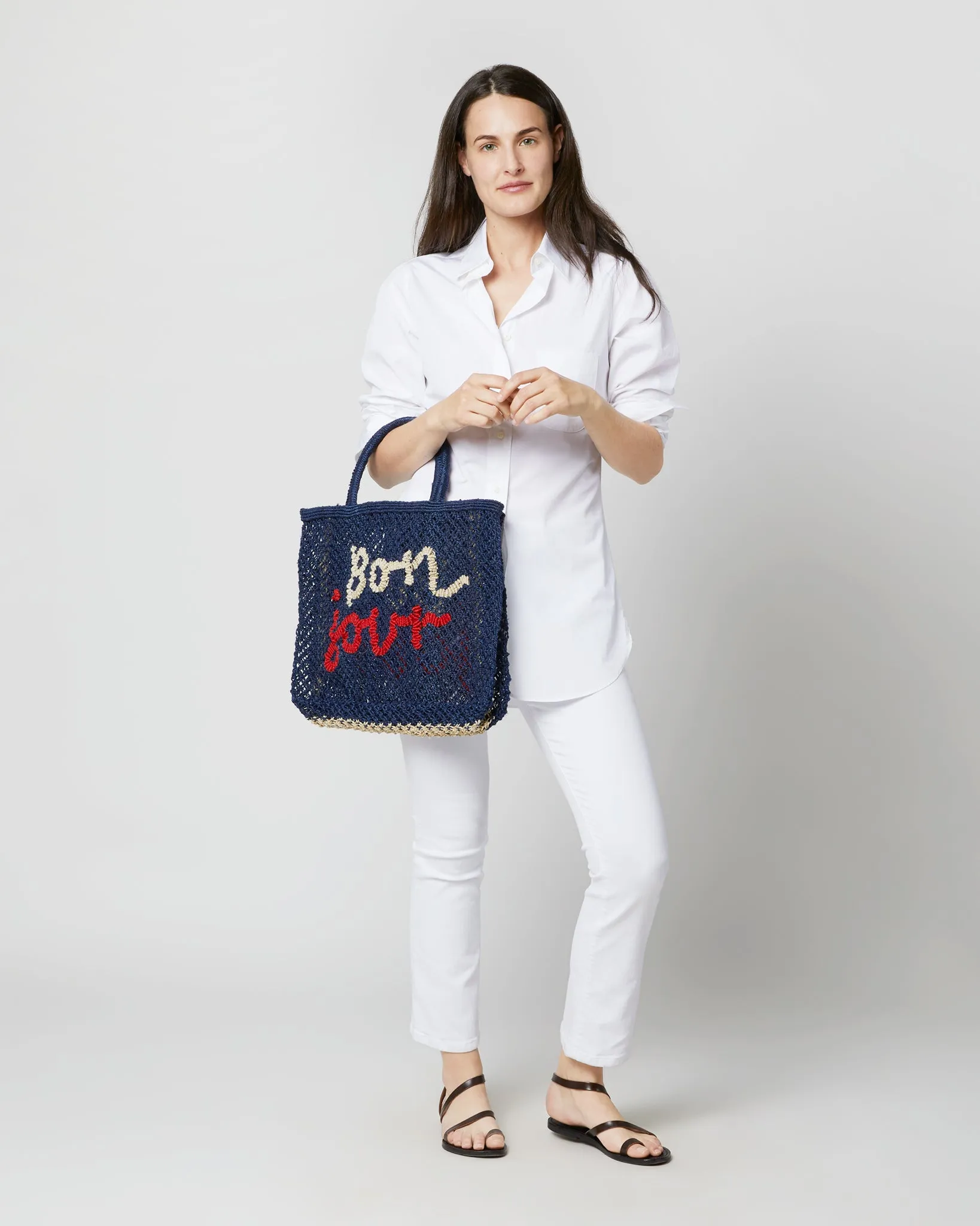 Small Bon Jour Tote in Indigo sold by Mashburn product image thumbnail 2