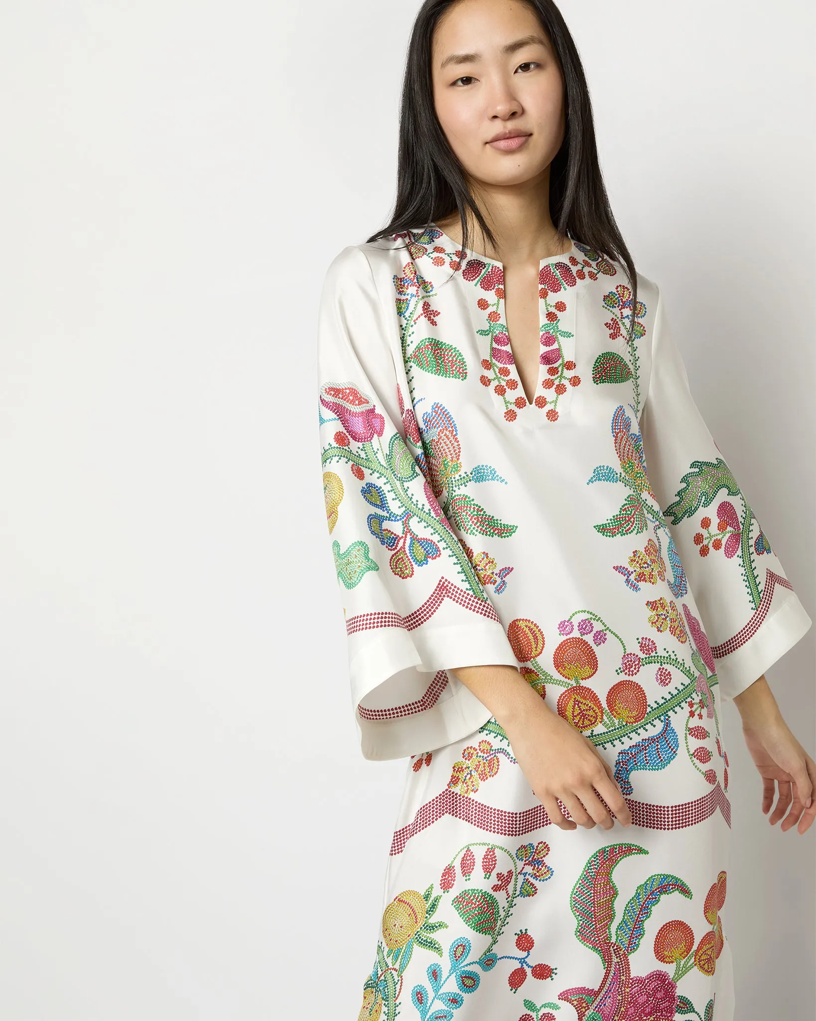 The Kaftan in Grenadilla Silk Twill sold by Mashburn product image thumbnail 2