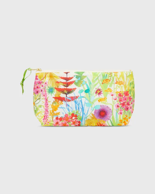 Soft Small Cosmetic Bag in Ivory Multi Tresco Liberty Fabric sold by Mashburn