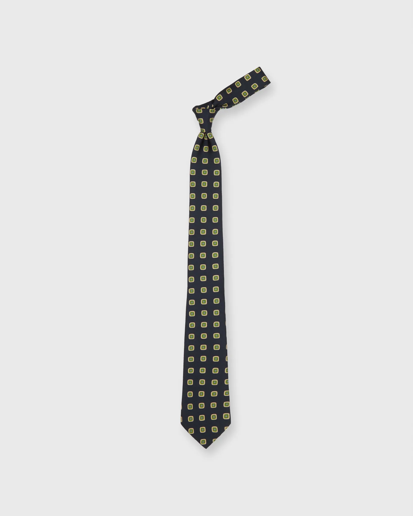 Silk Print Tie in Midnight/Moss Diamond sold by Mashburn product image thumbnail 3