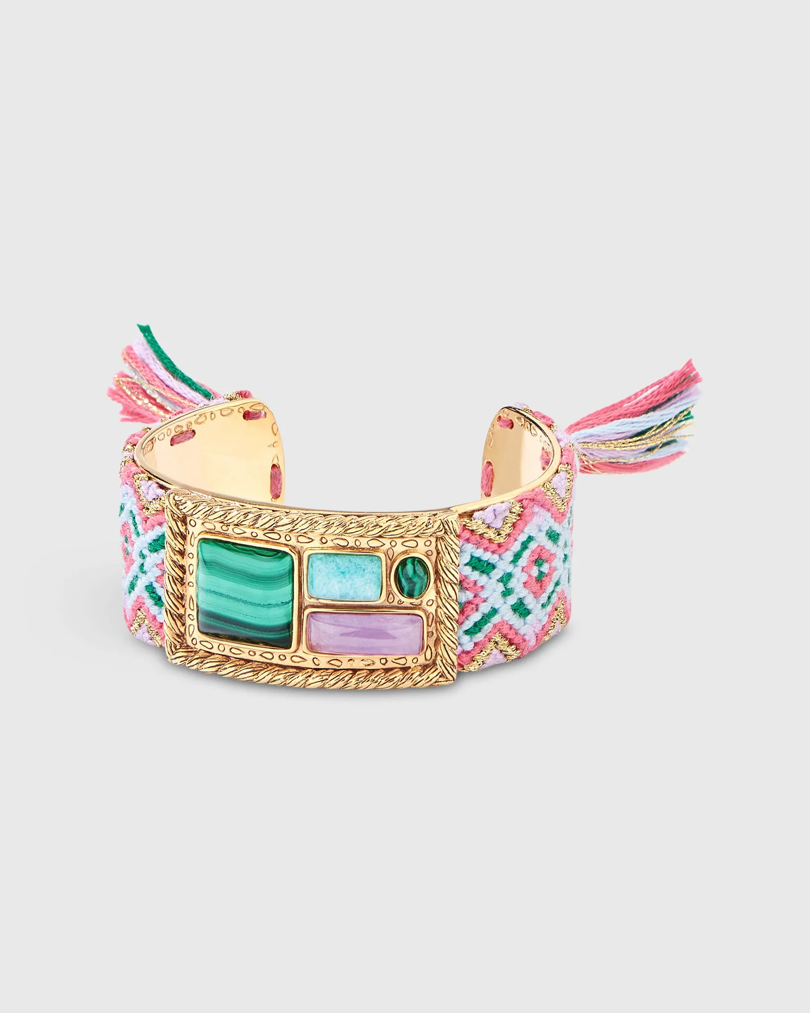 Malli Bracelet in Gold/Pink/Green sold by Mashburn