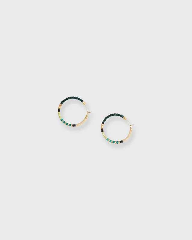 Aryna Hoop Earrings in Olive sold by Mashburn