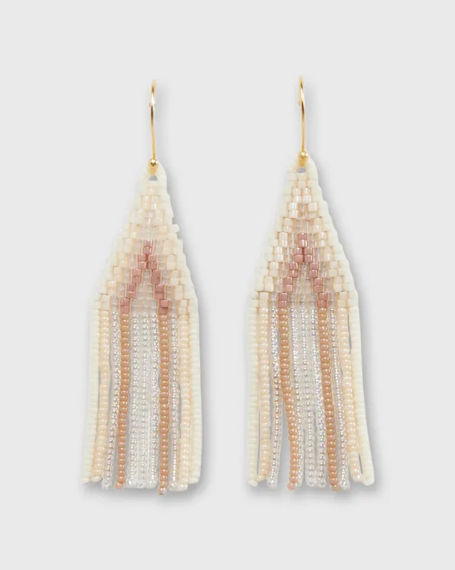 Chevron Earrings in Cream made by Mashburn