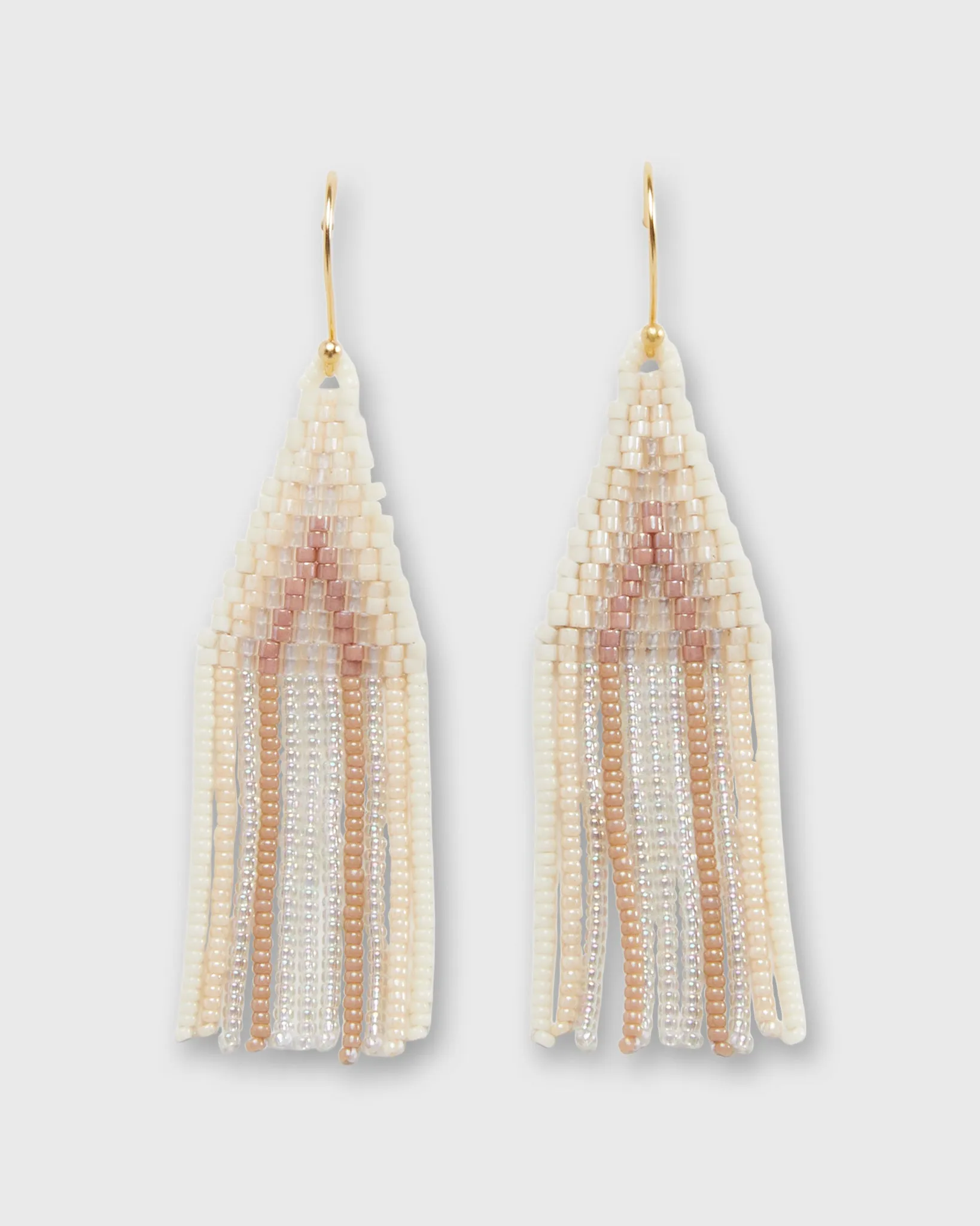 Chevron Earrings in Cream sold by Mashburn