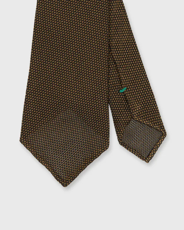 Silk Fino Grenadine Tie in Tan/Navy sold by Mashburn