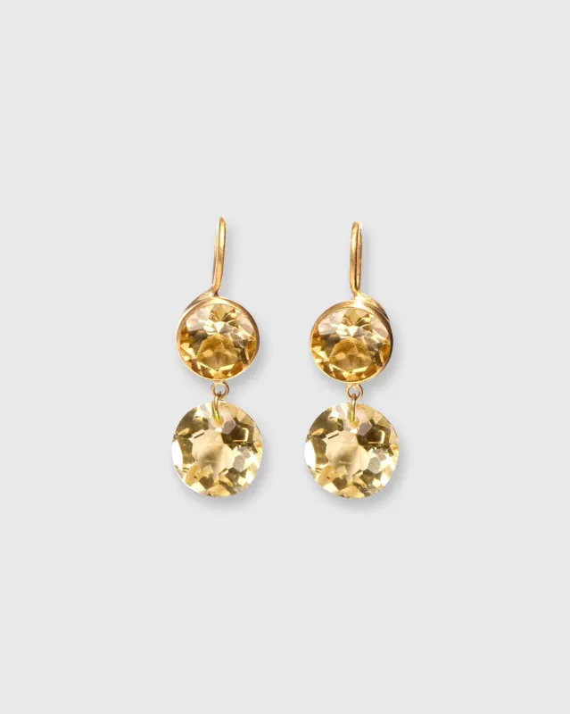 Extra Small Incandescence Hook Earrings in Citrine sold by Mashburn