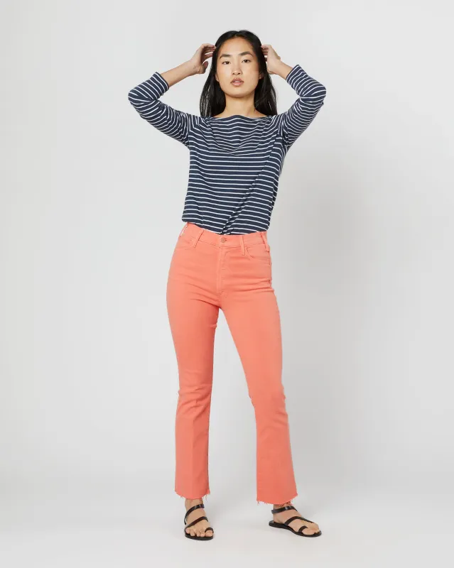 The Hustler Ankle Fray Jean in Persimmon sold by Mashburn