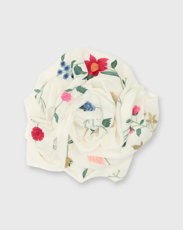 Garden Glory Scarf in Ivory made by Mashburn
