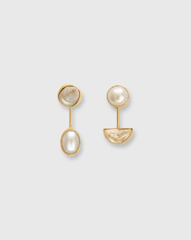 Detachable Drop Earrings in White made by Mashburn