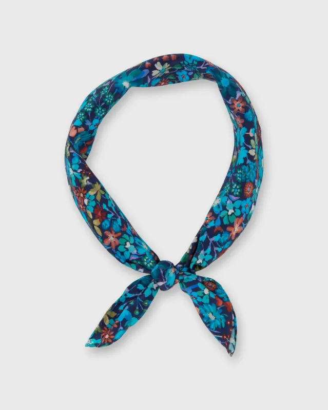 Anyway Scarf in Blue Dreams Of Summer Liberty Fabric Silk made by Mashburn