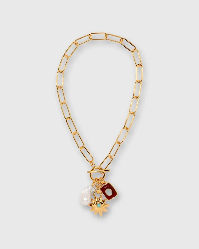 Helios Charm Necklace in Multi sold by Mashburn