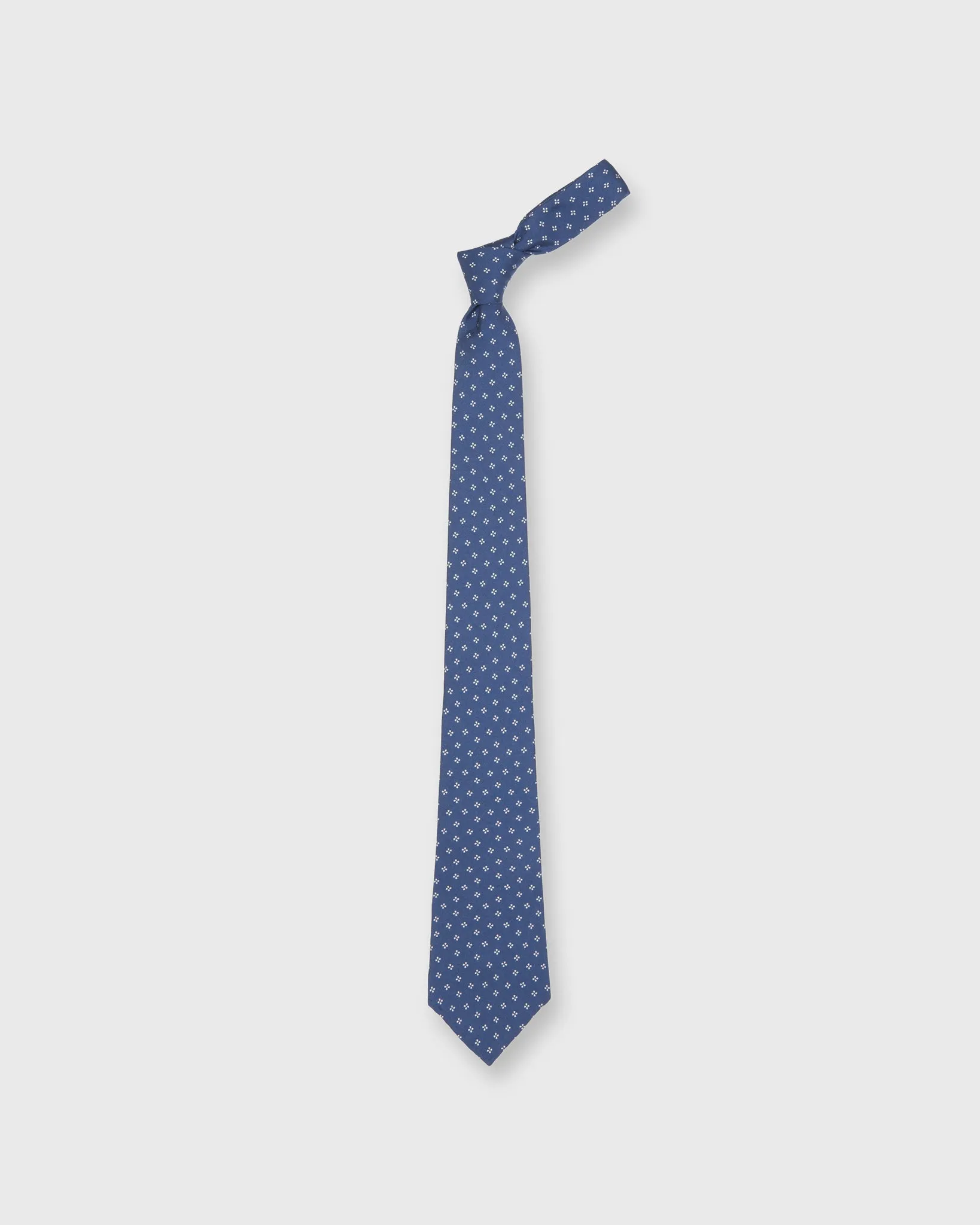 Silk Print Tie in Blue/Chalk Flower sold by Mashburn product image thumbnail 3