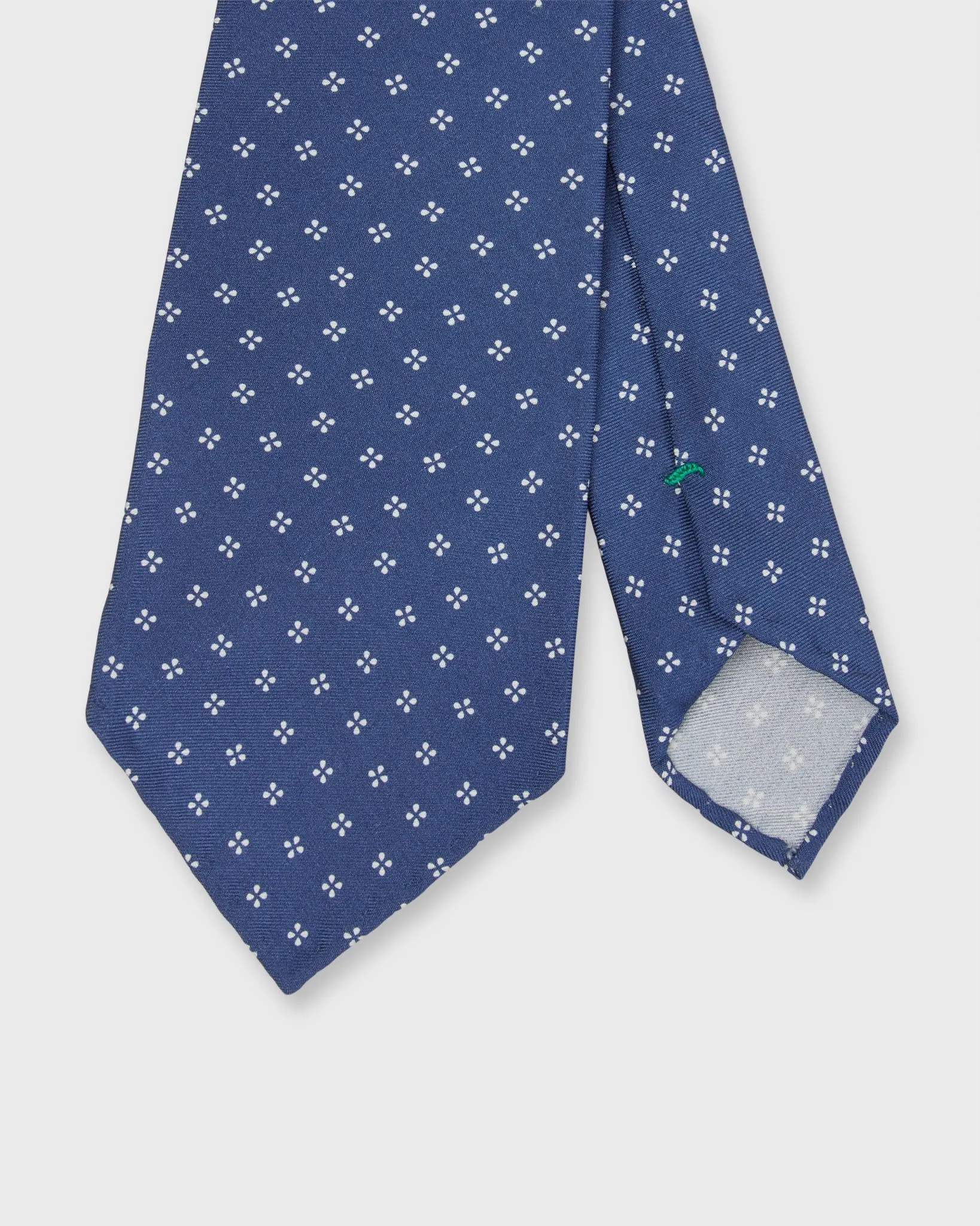 Silk Print Tie in Blue/Chalk Flower sold by Mashburn
