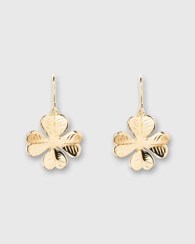 Clover Earrings in Gold sold by Mashburn