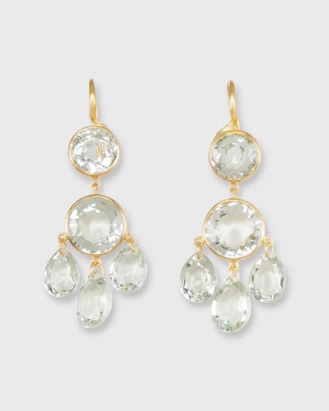 Small Gabrielle d'Estrées Earrings in Green Quartz sold by Mashburn