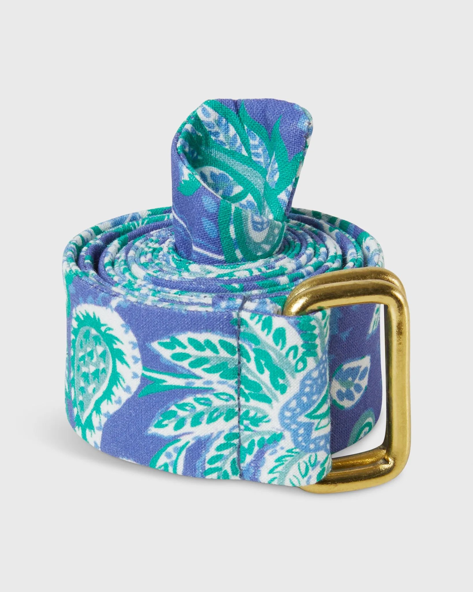 D-Ring Belt in Blue Kiawah Paisley sold by Mashburn