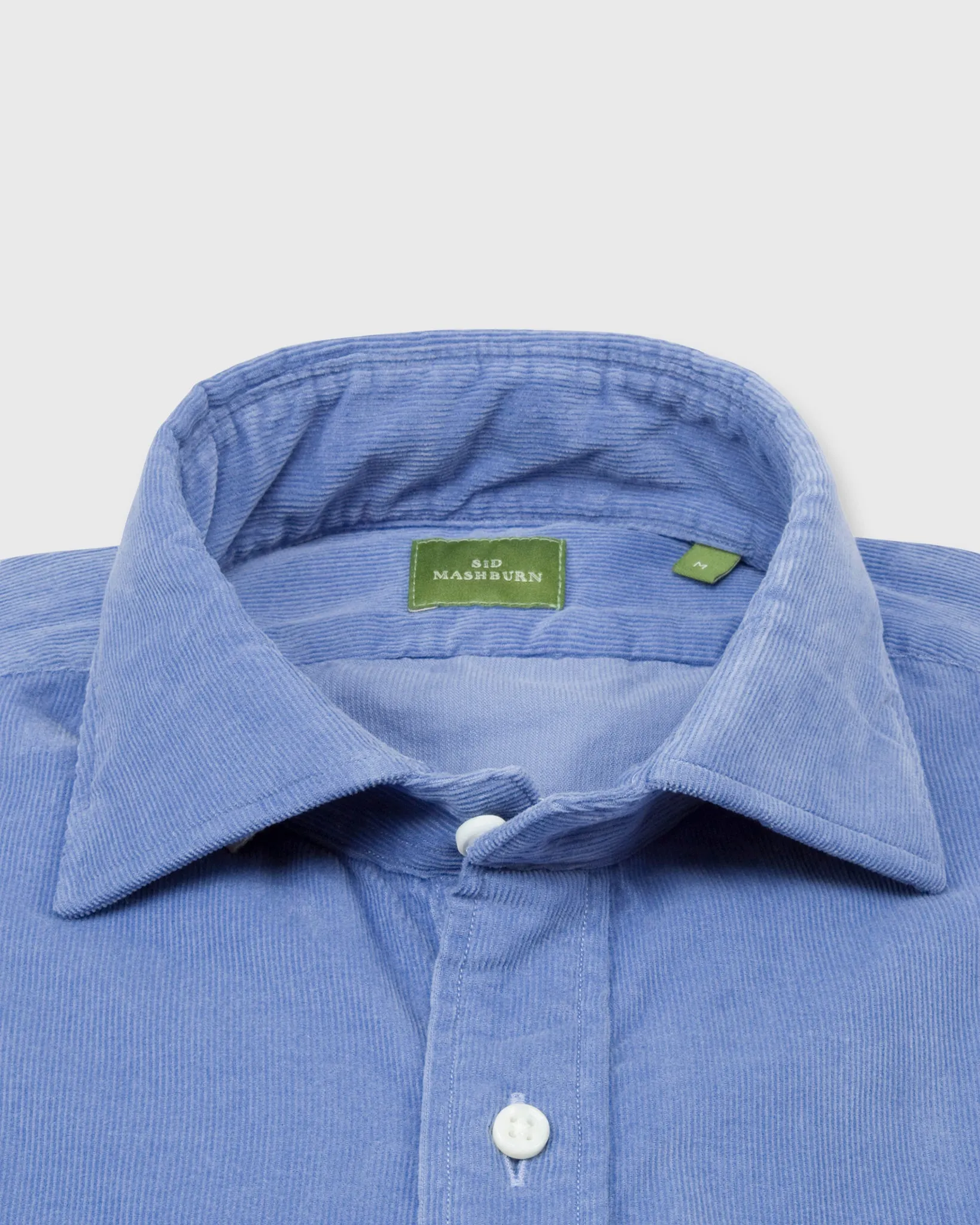 Spread Collar Sport Shirt in Periwinkle Corduroy sold by Mashburn product image thumbnail 2