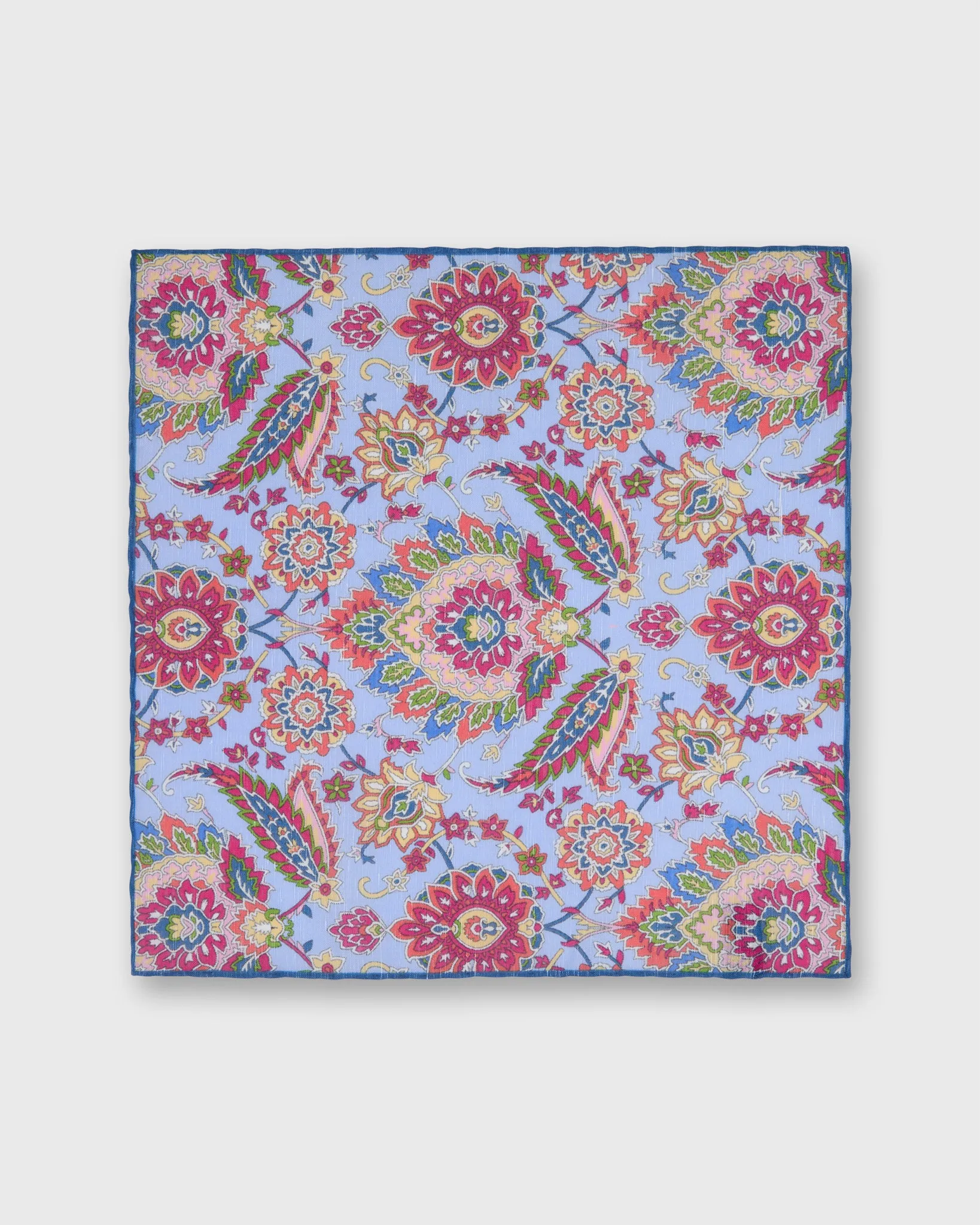 Linen/Cotton Print Pocket Square in Lilac/Multi Floral sold by Mashburn product image thumbnail 2