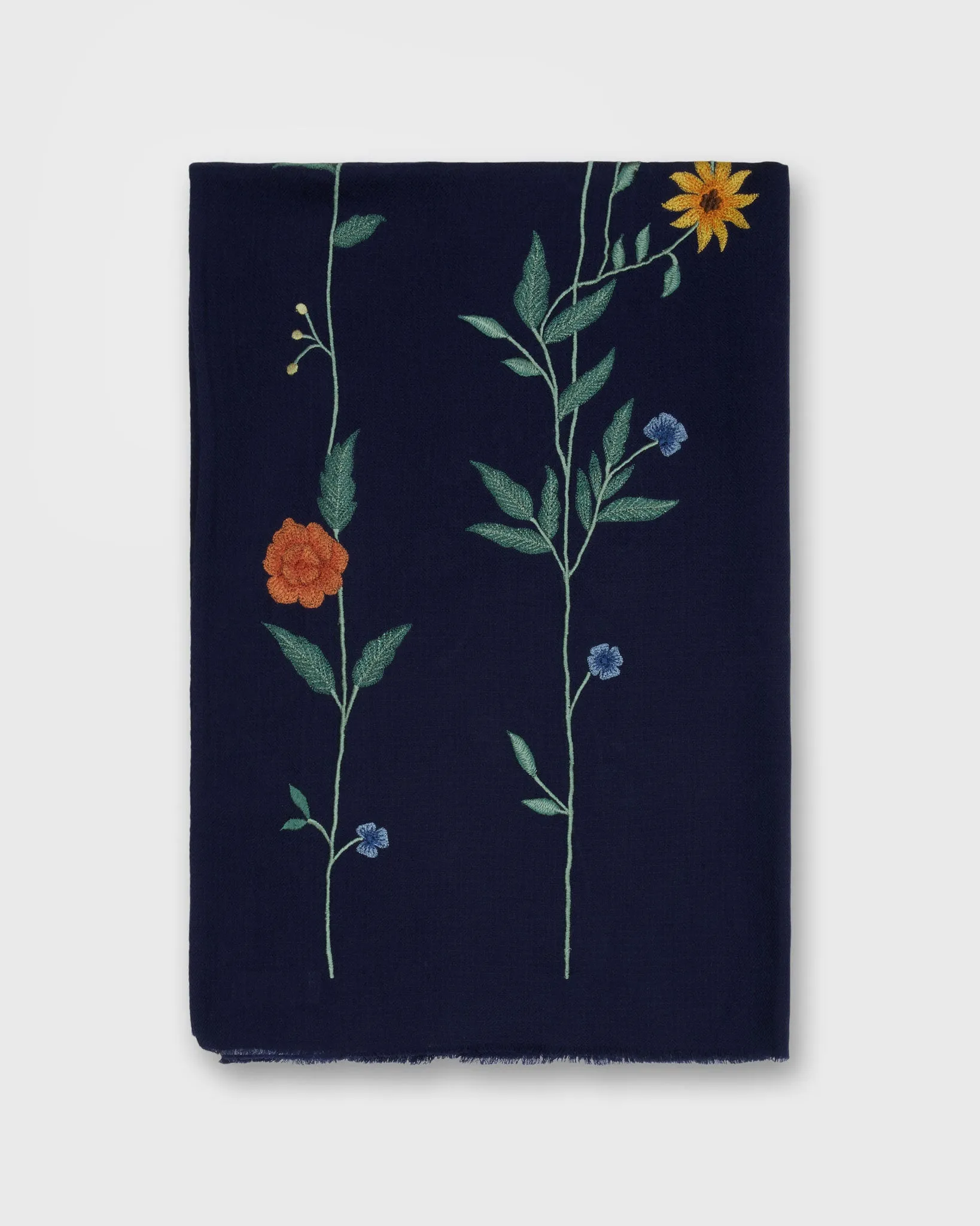 Garden Glory Scarf in Navy sold by Mashburn product image thumbnail 2