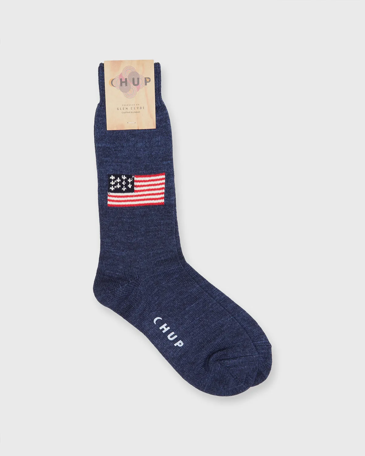 The Stars And Stripes Socks in Indigo sold by Mashburn