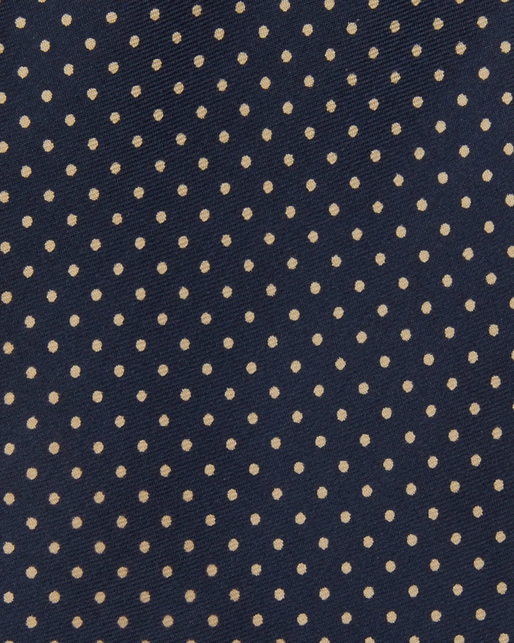 Silk Print Tie in Navy/Yellow Pin Dot sold by Mashburn product image thumbnail 2