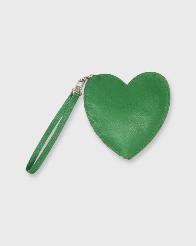 Heart Pouch in Green Leather sold by Mashburn