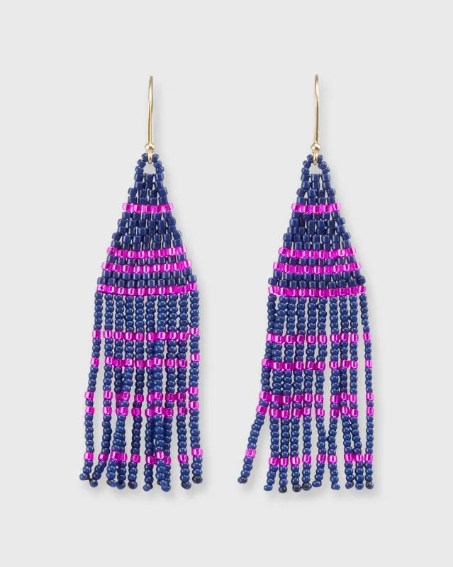 Marais Earrings in Navy made by Mashburn