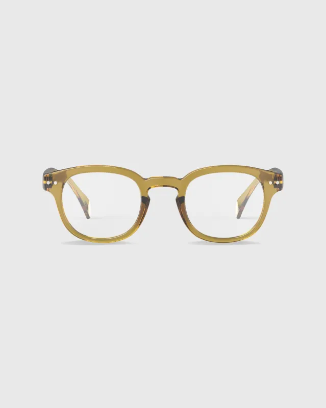 #C Reading Glasses in Golden Green made by IZIPIZI