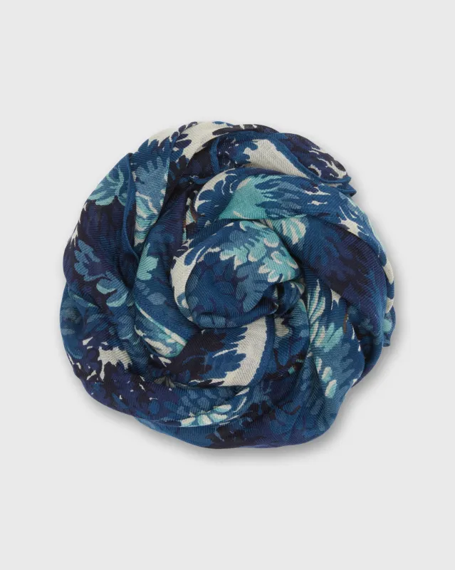 Fontainebleau Square Scarf in Blue made by Mashburn