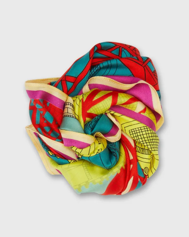 Paris Square Scarf in Red made by Mashburn