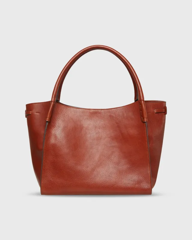 Zoe Tote in English Tan Leather sold by Mashburn