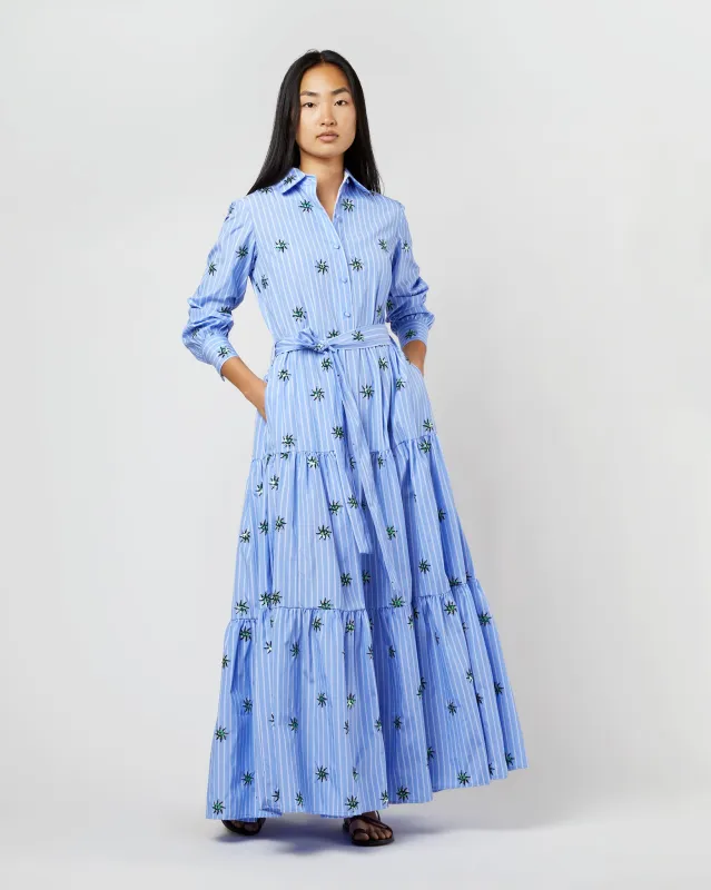 Bellini Dress in Third Eye Embroidered Popeline made by LA DoubleJ