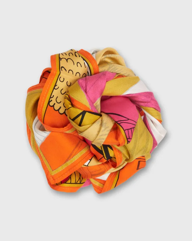 Tokyo Square Scarf in Fuchsia made by Mashburn
