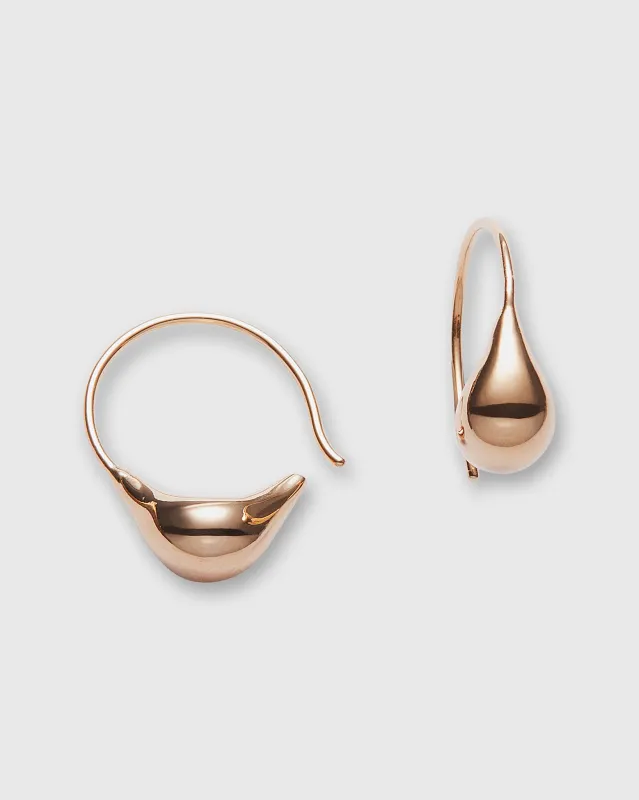 Small Drop Hoop Earrings in Gold-Plated Brass sold by Mashburn