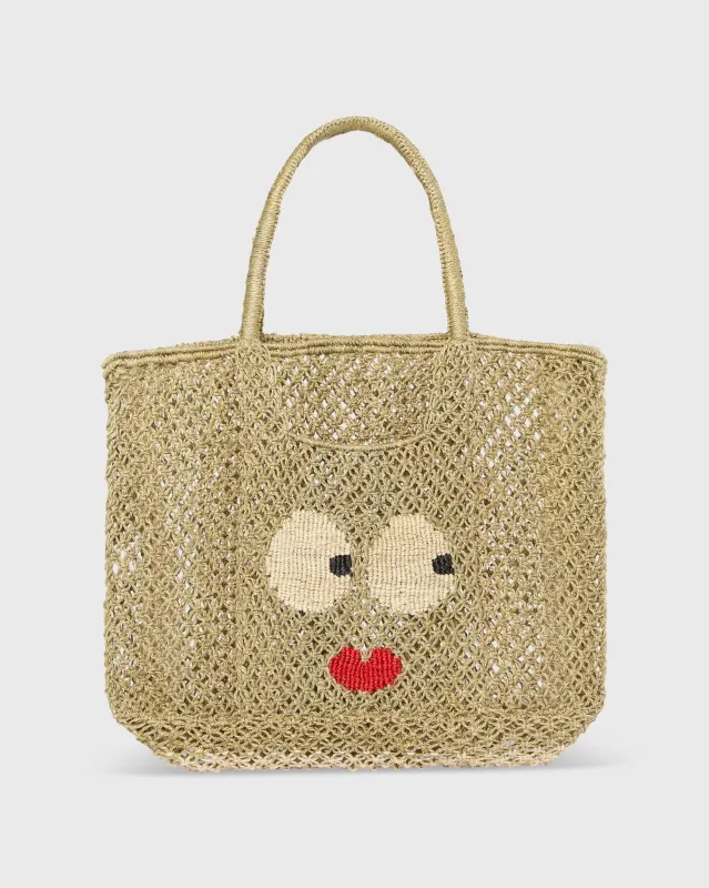 Small Florence Big Eyes Tote in Khaki sold by Mashburn
