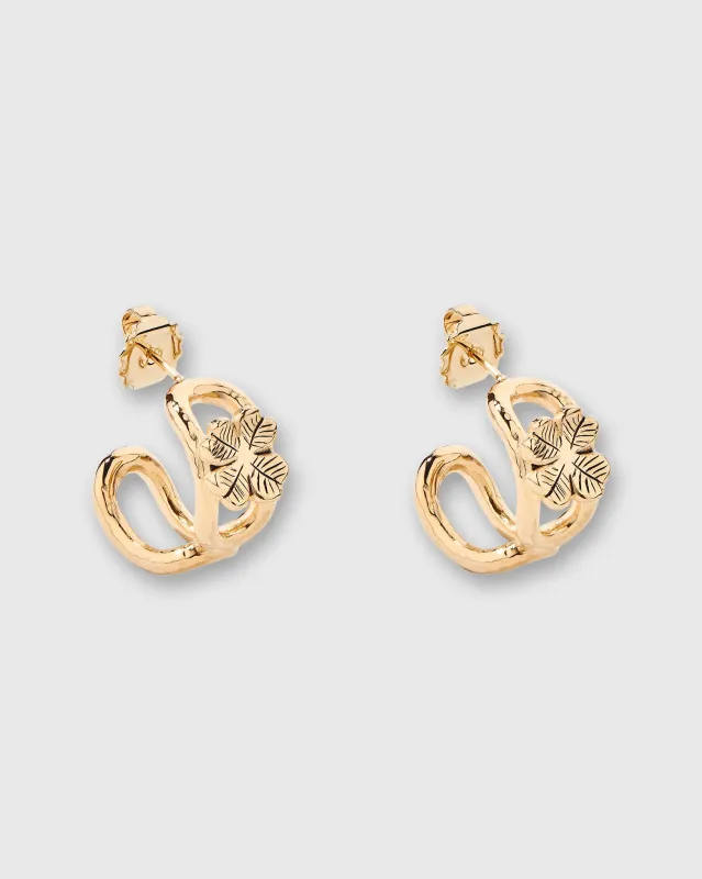 Selma Earrings in Gold made by Mashburn
