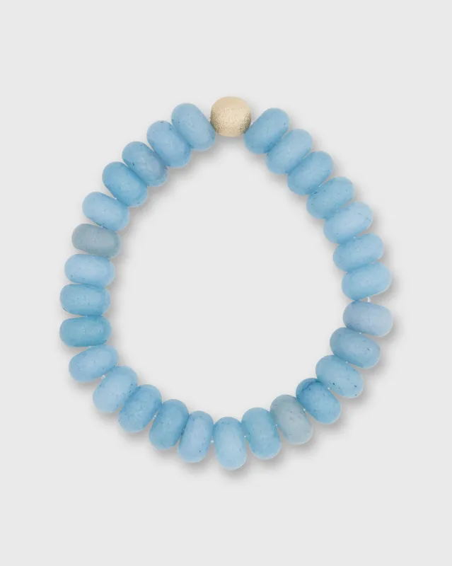 Semi Precious Beaded Bracelet in Blue Jeans Monochrome sold by Mashburn