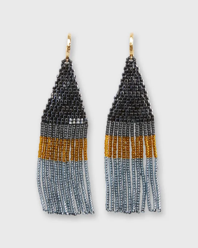 Franja Earrings in Charcoal made by Mashburn