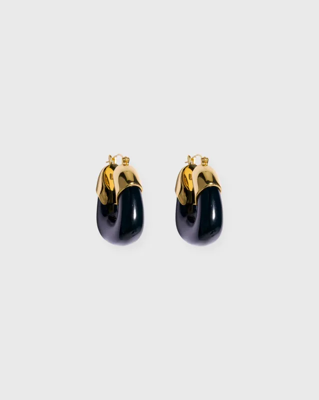 Organic Hoop Earrings in Midnight sold by Mashburn