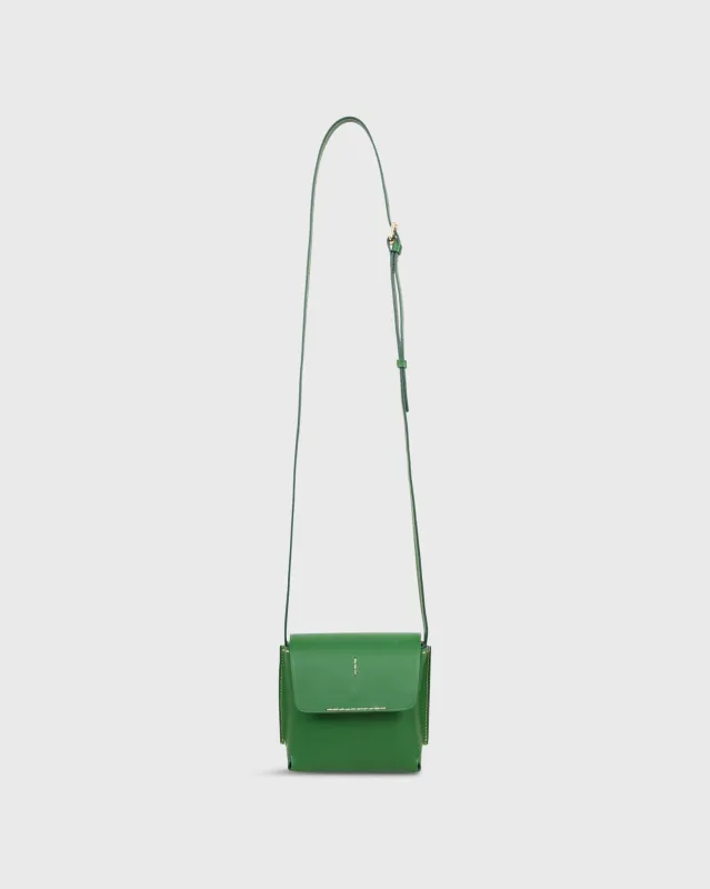 Lucette Crossbody Bag in Green Leather sold by Mashburn