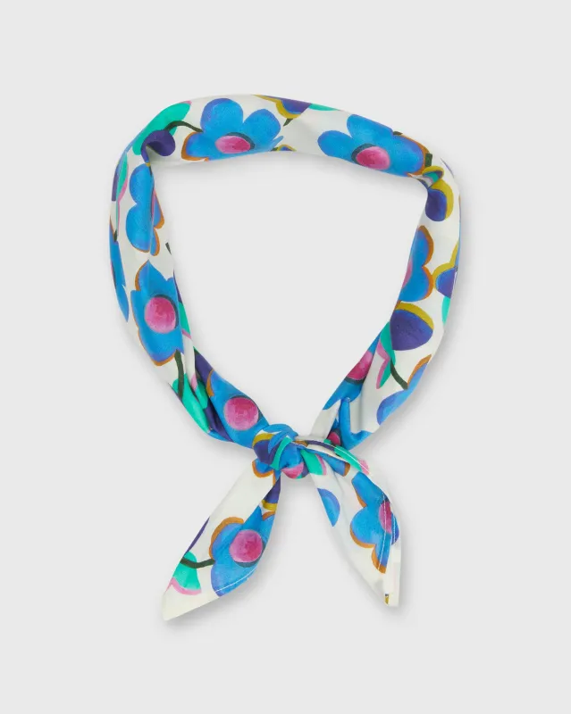Anyway Scarf in Blue Love Pop Liberty Fabric made by Mashburn