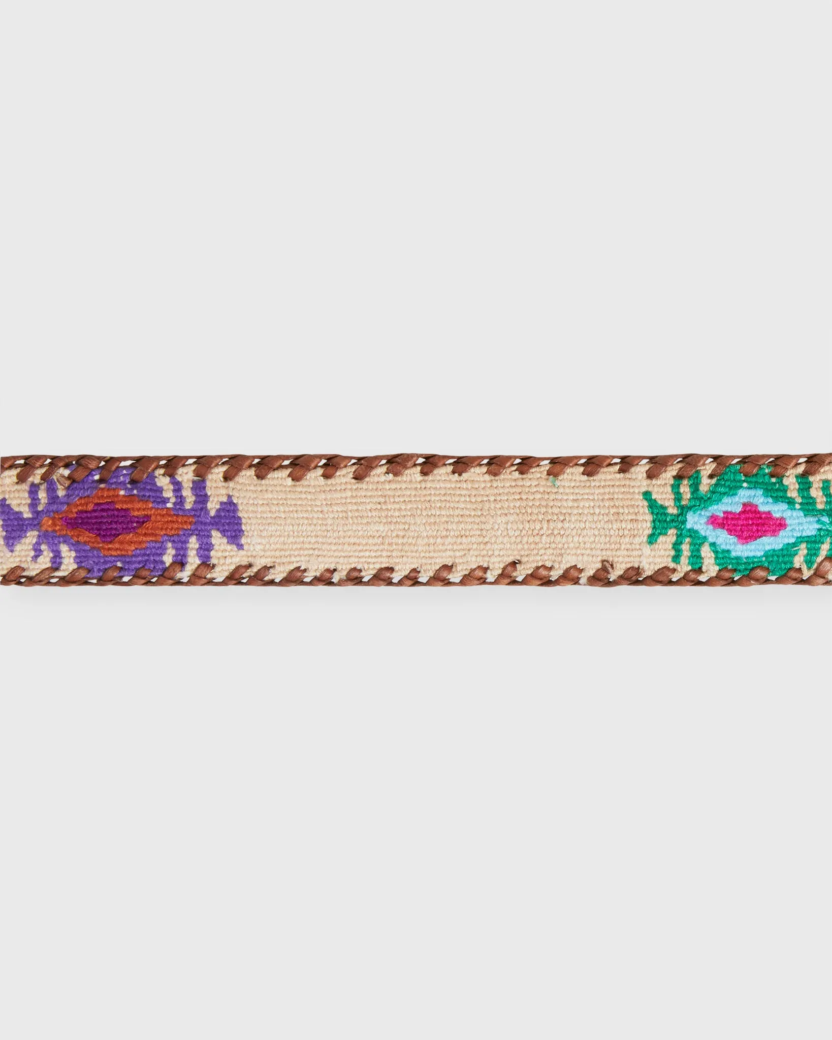 1.5" Hand-Loomed Belt in Natural/Pink Tribal sold by Mashburn product image thumbnail 2