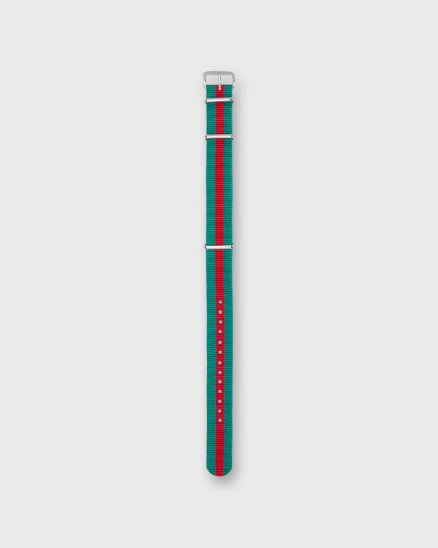 Nato Watch Strap in Green/Red Stripe sold by Mashburn