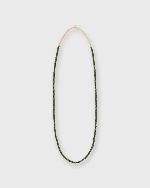 Very Small African Beads in Black/Green Stripe made by Mashburn