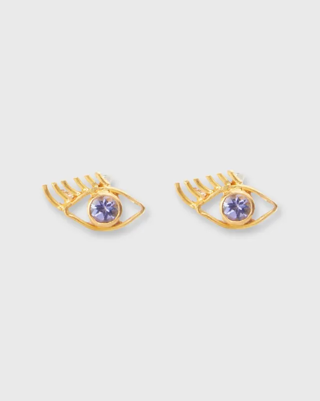 Small Clin D'Oeil Stud Earrings in Tanzanite sold by Mashburn