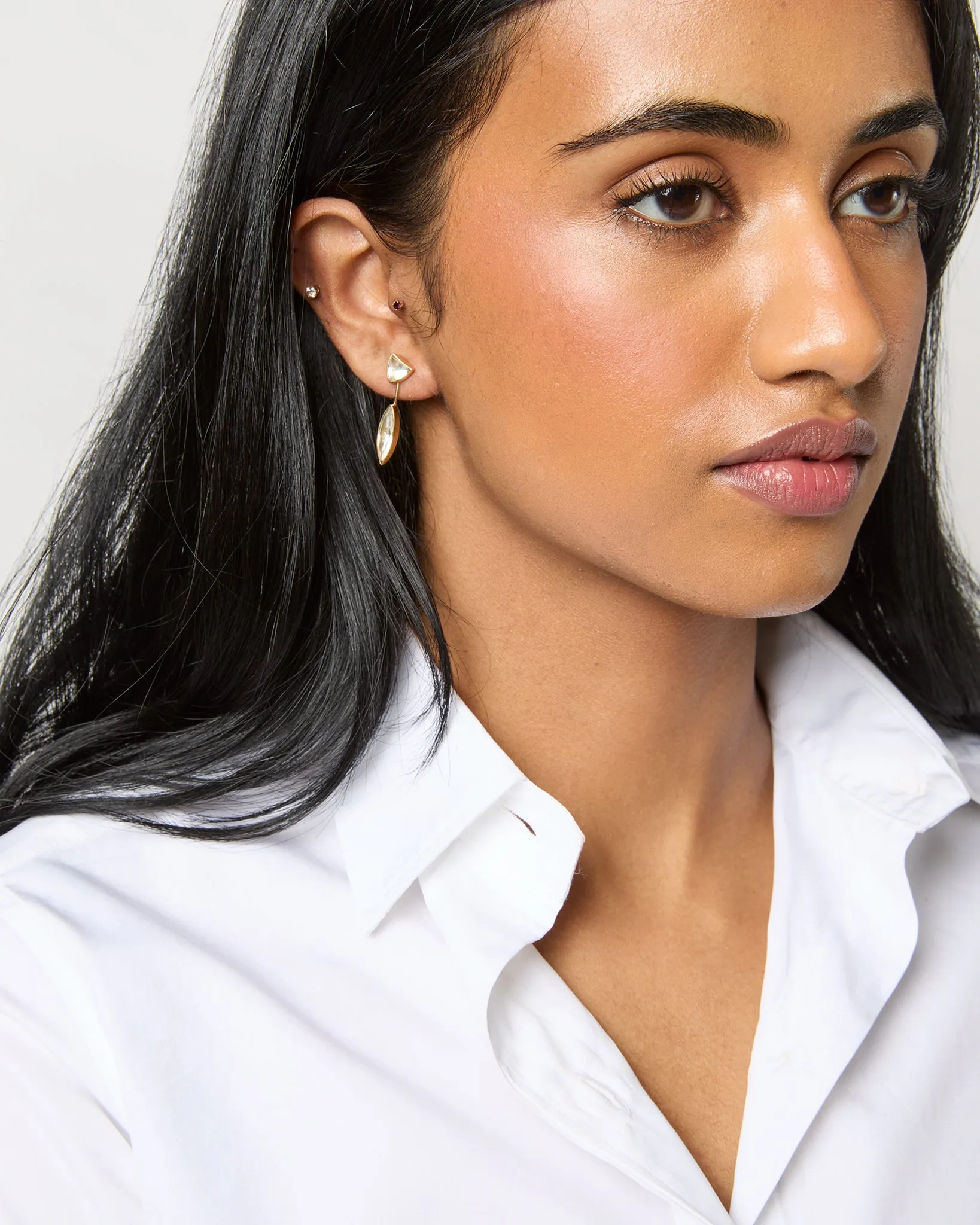 Detachable Victorian Drop Earrings in Silver sold by Mashburn product image thumbnail 3