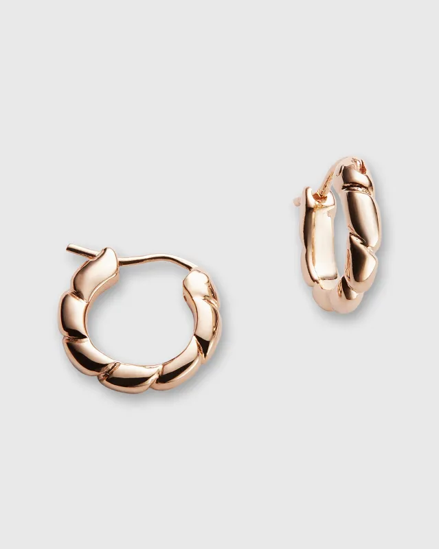Small Curly Hoop Earrings in Gold-Plated Brass sold by Mashburn