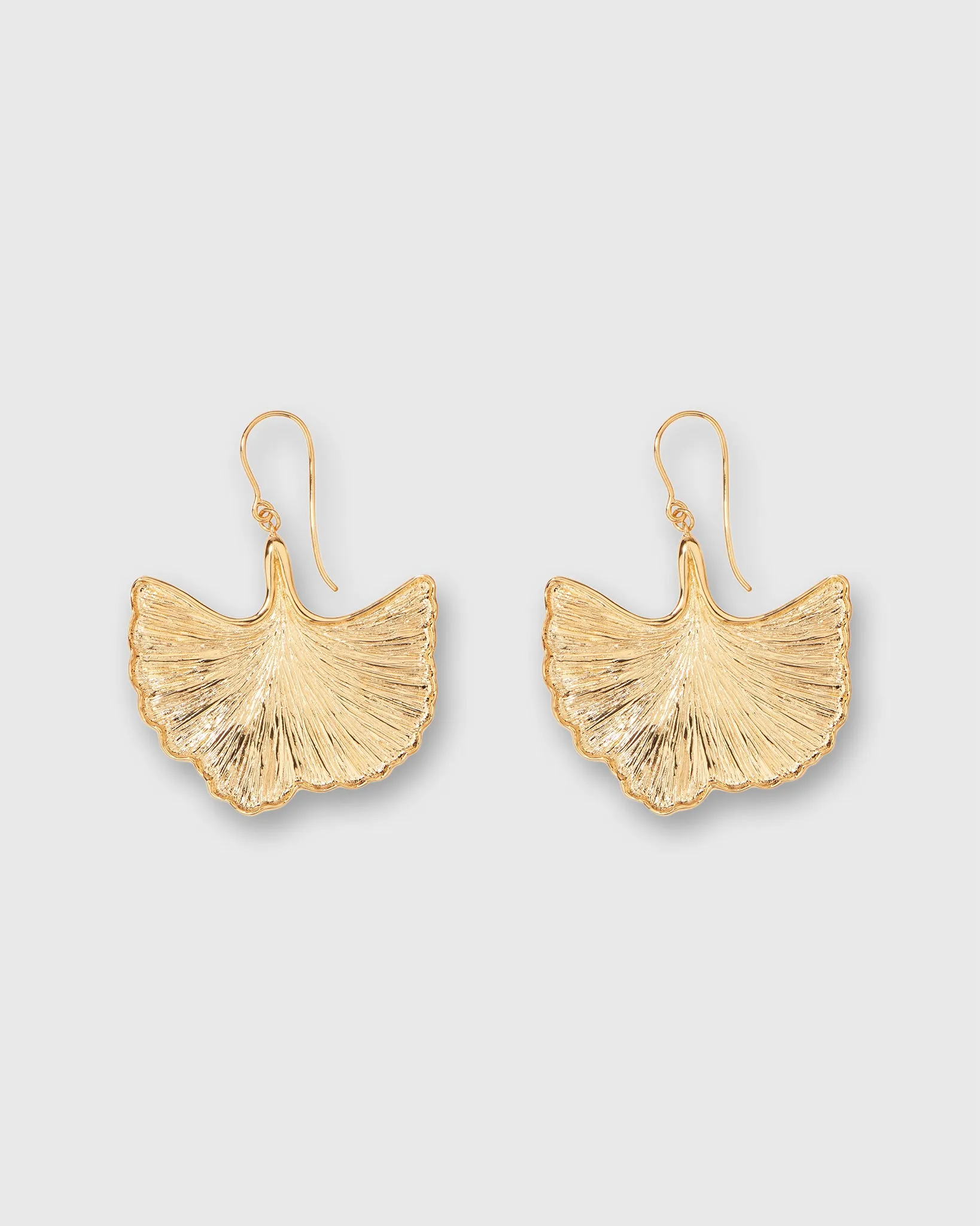 Biloba Earrings in Gold sold by Mashburn