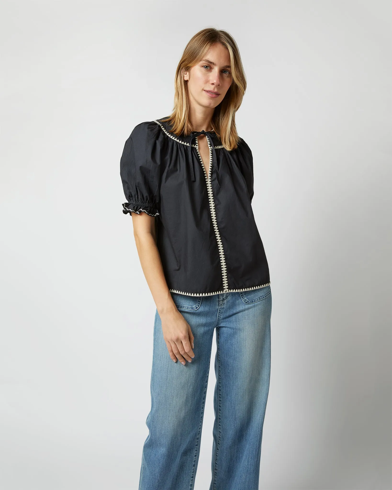 Ruby Top in Noir sold by Mashburn