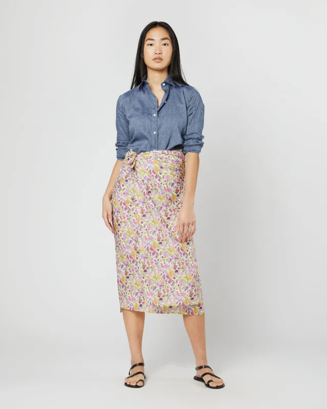 Ashley Pareo in Orchid/Green Matilda May Liberty Fabric made by Mashburn